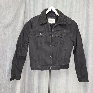 Ashley Vintage Collection Women's Denim Jacket Lined Black Size Large